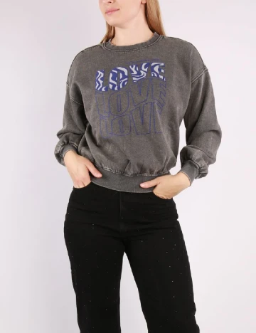 Bluza Only, gri inchis