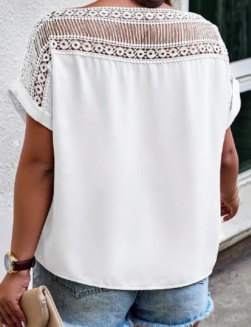 Bluza SHEIN CURVE, alb