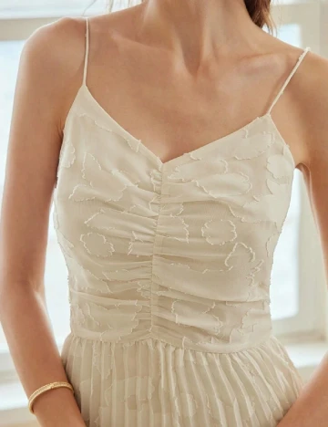 Rochie lunga MOTF, ecru