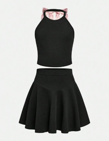 Compleu Shein Kids, negru Negru