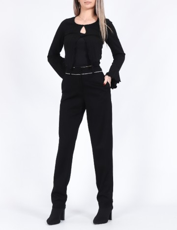 
						Pantaloni Only, negru