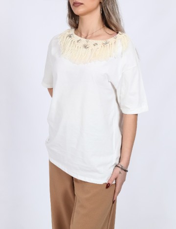 
						Tricou Motivi, alb