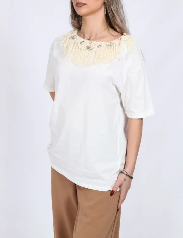 Tricou Motivi, alb
