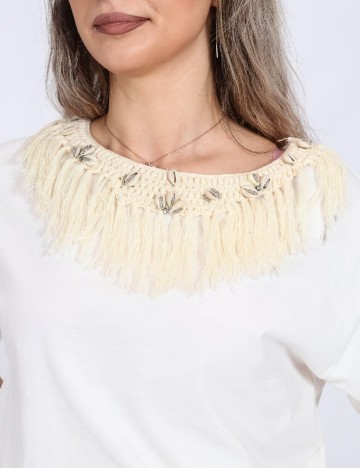 Tricou Motivi, alb