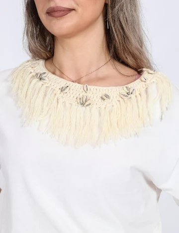 Tricou Motivi, alb