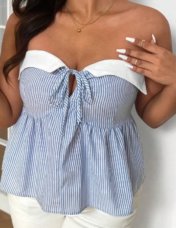 Top SHEIN CURVE, albastru