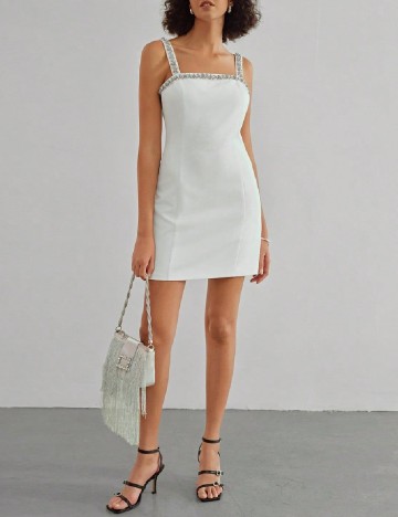 Rochie scurta MOTF, alb
