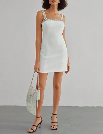Rochie scurta MOTF, alb