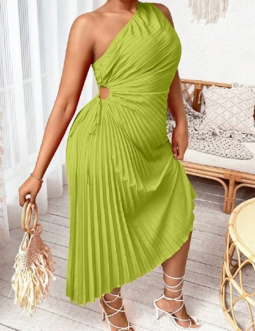 Rochie medie SHEIN CURVE, verde