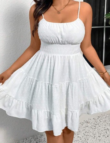 Rochie scurta SHEIN CURVE, alb