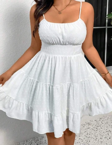 Rochie scurta SHEIN CURVE, alb