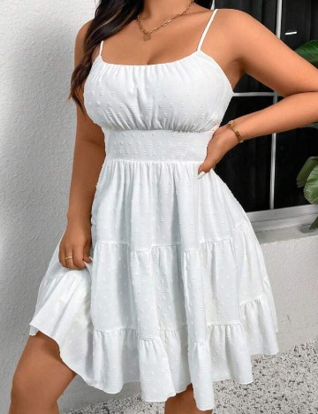 Rochie scurta SHEIN CURVE, alb