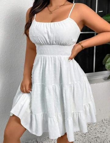Rochie scurta SHEIN CURVE, alb