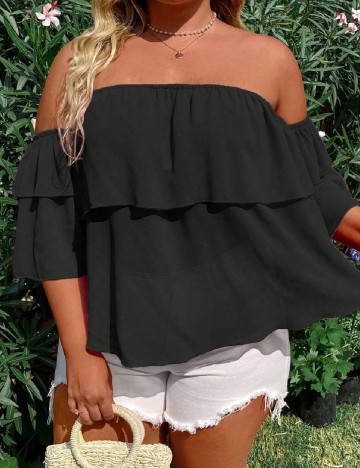 Bluza SHEIN CURVE, negru
