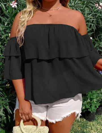 Bluza SHEIN CURVE, negru