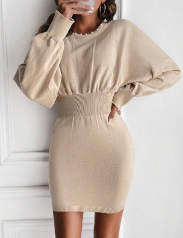 Rochie scurta SHEIN, crem