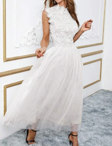 Rochie lunga SHEIN, alb Alb