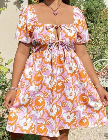 Rochie scurta SHEIN CURVE, mix culori