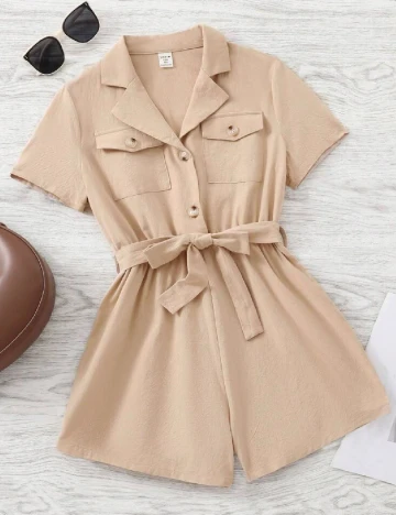 Salopeta Shein Kids, crem