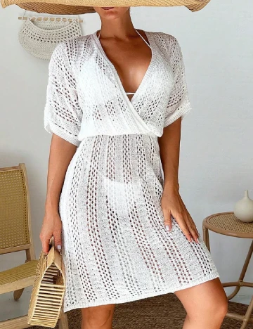 Rochie de plaja SHEIN, alb
