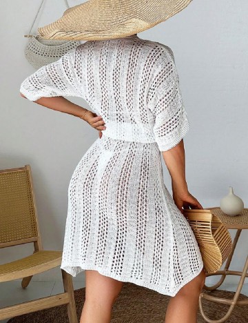 Rochie de plaja SHEIN, alb