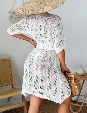 Rochie de plaja SHEIN, alb