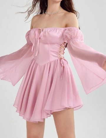 Rochie scurta SHEIN, roz