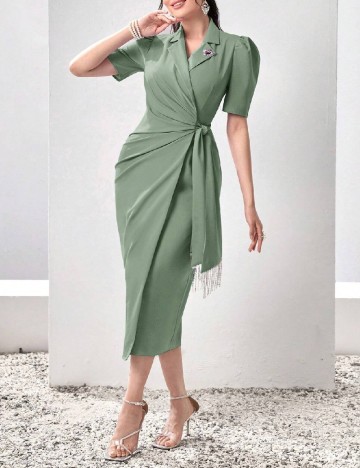 Rochie medie SHEIN, verde
