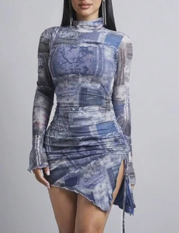 Rochie scurta SHEIN, albastru Albastru