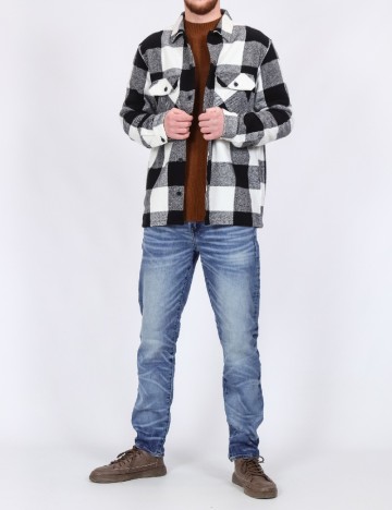
						Jacheta Jack&Jones, alb/negru