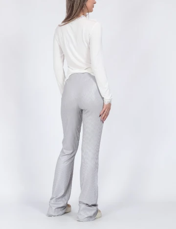 Pantaloni Only, argintiu