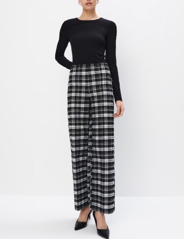 
						Pantaloni Mohito, alb/negru