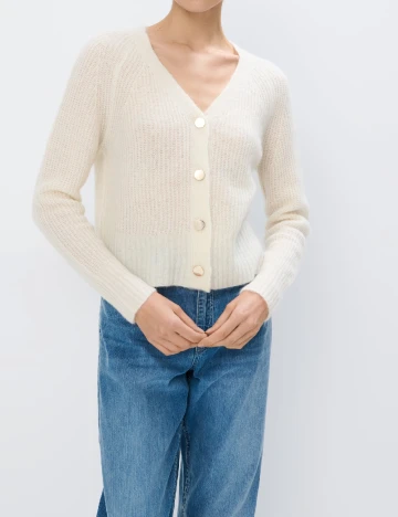 Cardigan Mohito, ecru Alb