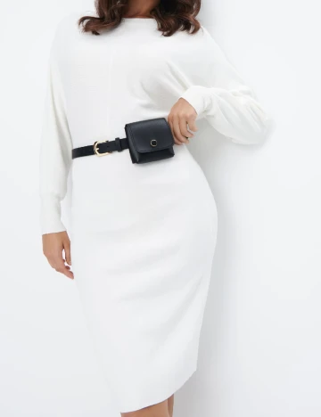 Rochie medie Mohito, ecru