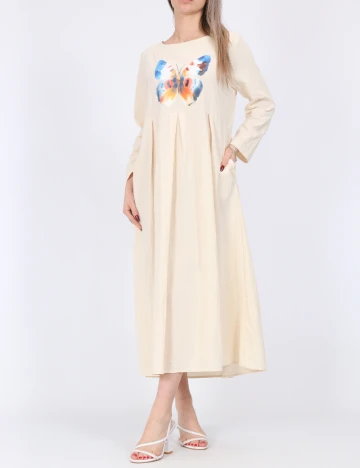 Rochie medie SHEIN, crem