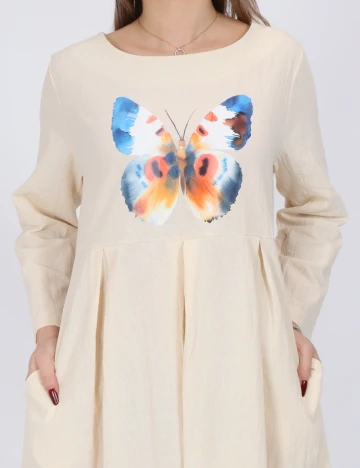 Rochie medie SHEIN, crem