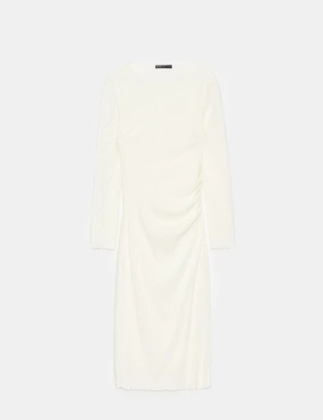 Rochie medie Mohito, ecru