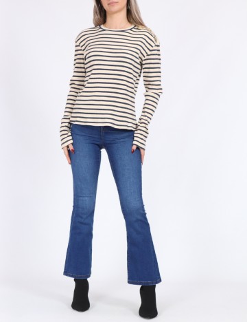 
						Bluza Jacqueline de Yong, crem/albastru
