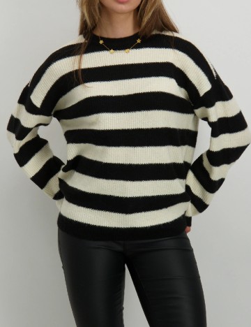 
						Pulover Vero Moda, alb/negru