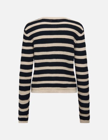 Cardigan Jacqueline de Yong, ecru/negru