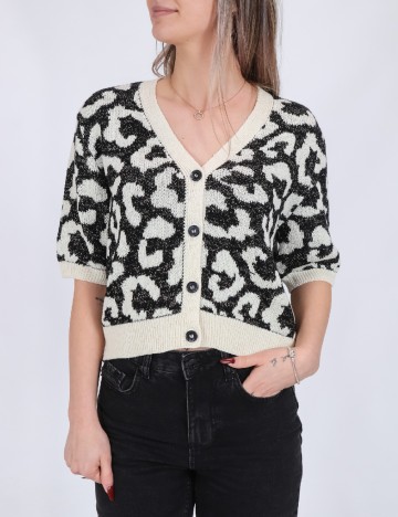 
						Cardigan Only, alb/negru