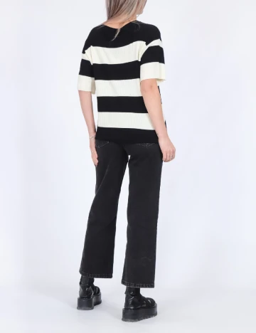 Bluza Jacqueline de Yong, alb/negru Negru