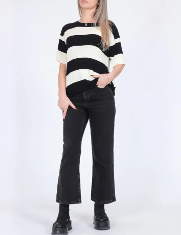 Bluza Jacqueline de Yong, alb/negru Negru