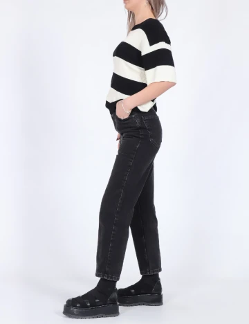 Bluza Jacqueline de Yong, alb/negru Negru