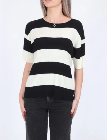 Bluza Jacqueline de Yong, alb/negru Negru