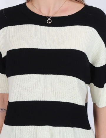 Bluza Jacqueline de Yong, alb/negru Negru