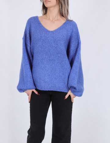 
						Pulover Jacqueline de Yong, albastru