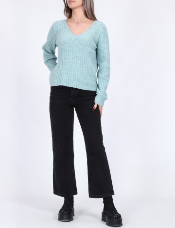 
						Pulover Jacqueline de Yong, albastru