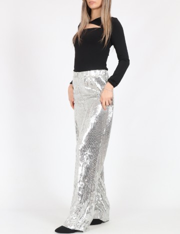 Pantaloni Only, argintiu