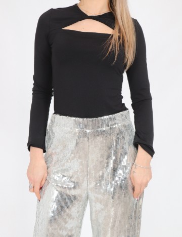 Pantaloni Only, argintiu
